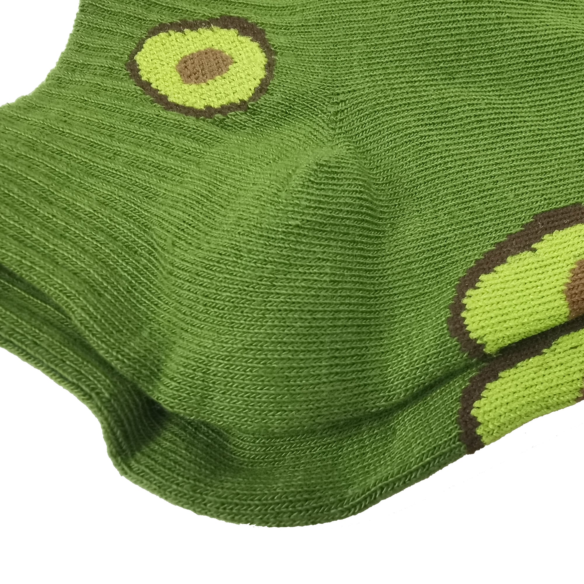 Anna-Kaci Women's Avocado Ankle Socks Non Slip Cotton for Casual Stability and Comfort 2 Pairs - One Size Fits Most
