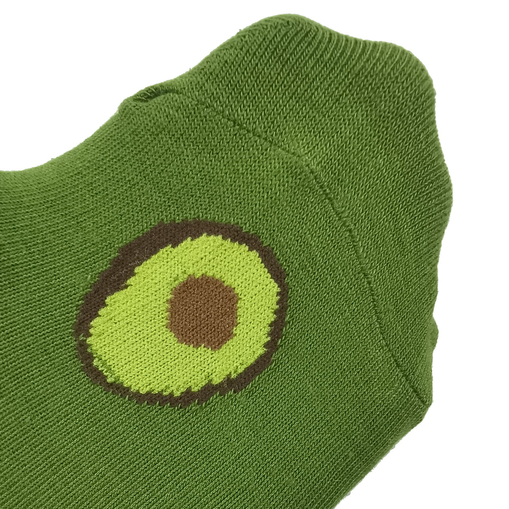 Anna-Kaci Women's Avocado Ankle Socks Non Slip Cotton for Casual Stability and Comfort 2 Pairs - One Size Fits Most