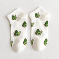 Anna-Kaci Women's Avocado Ankle Socks Non Slip Cotton for Casual Stability and Comfort 2 Pairs - One Size Fits Most