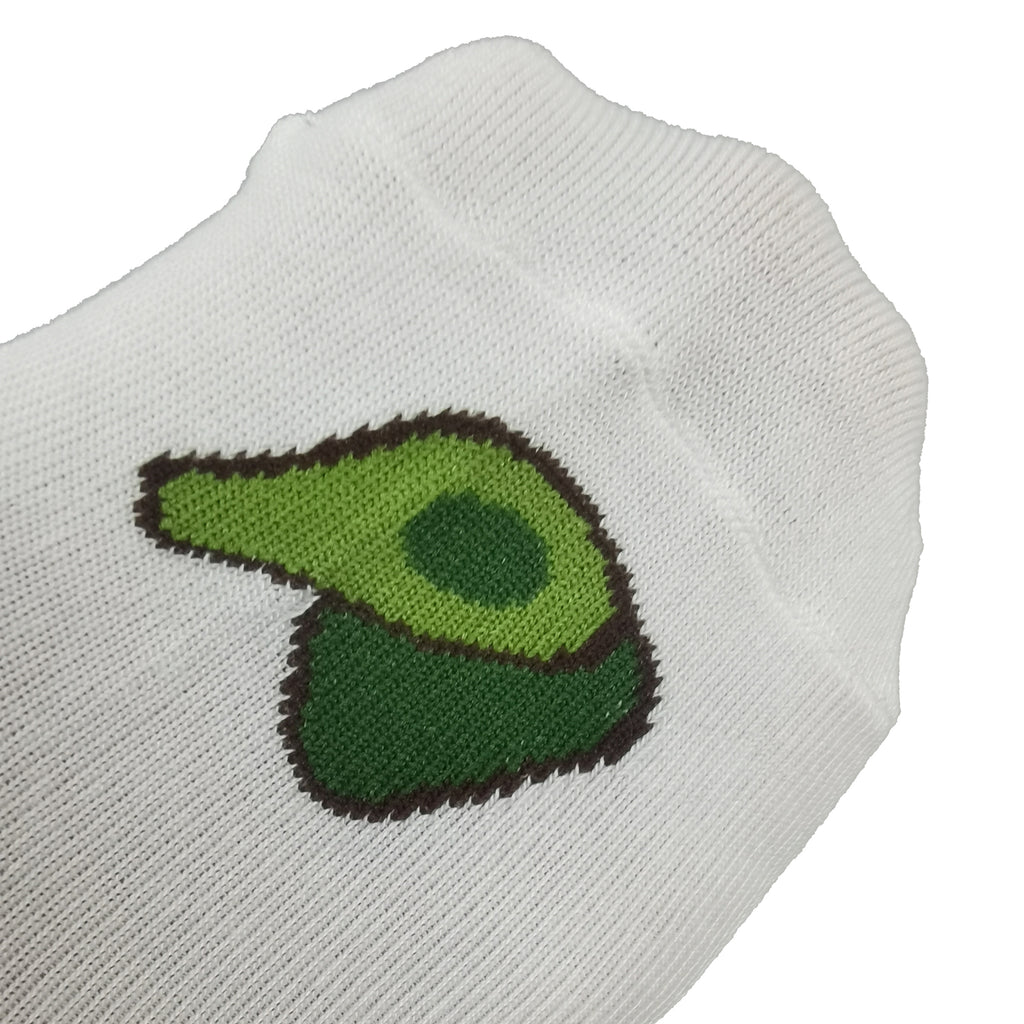 Anna-Kaci Women's Avocado Ankle Socks Non Slip Cotton for Casual Stability and Comfort 2 Pairs - One Size Fits Most
