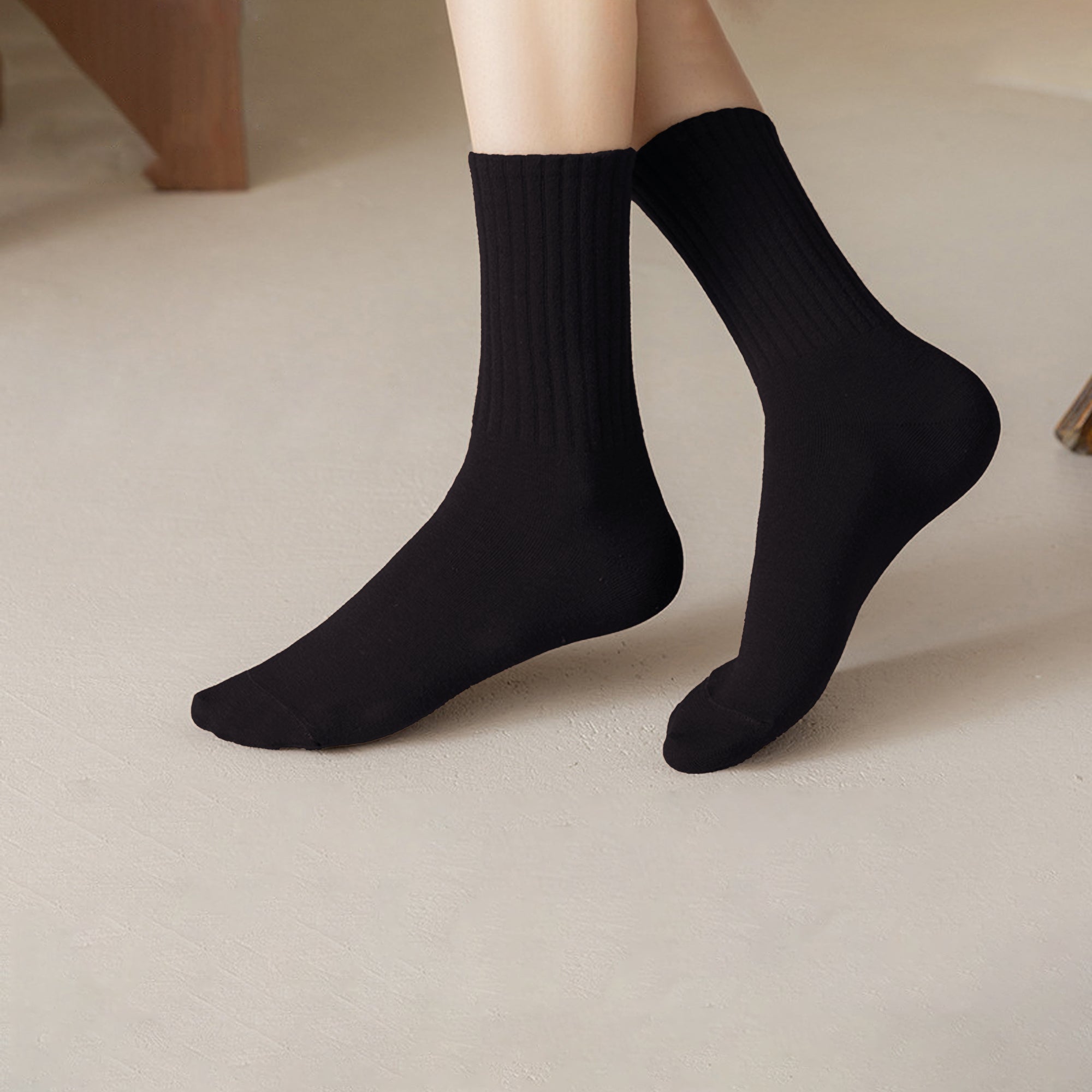 Anna-Kaci Women's Solid Low Cut Socks Non Slip Cotton for Casual Stability and Comfort 2 Pairs - One Size Fits Most