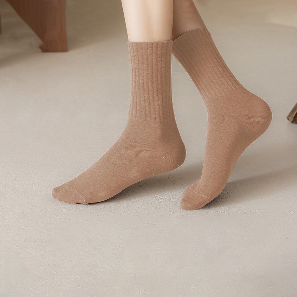 Anna-Kaci Women's Solid Low Cut Socks Non Slip Cotton for Casual Stability and Comfort 2 Pairs - One Size Fits Most