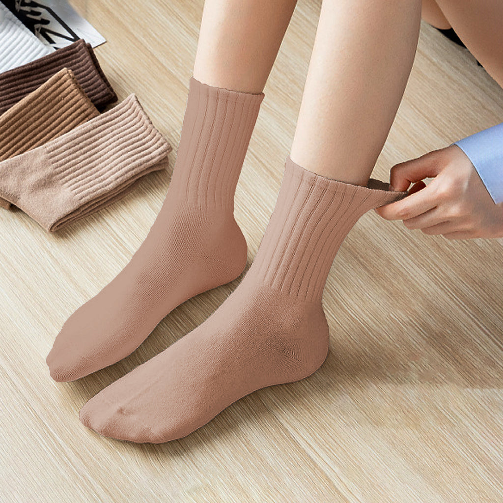 Anna-Kaci Women's Solid Low Cut Socks Non Slip Cotton for Casual Stability and Comfort 2 Pairs - One Size Fits Most