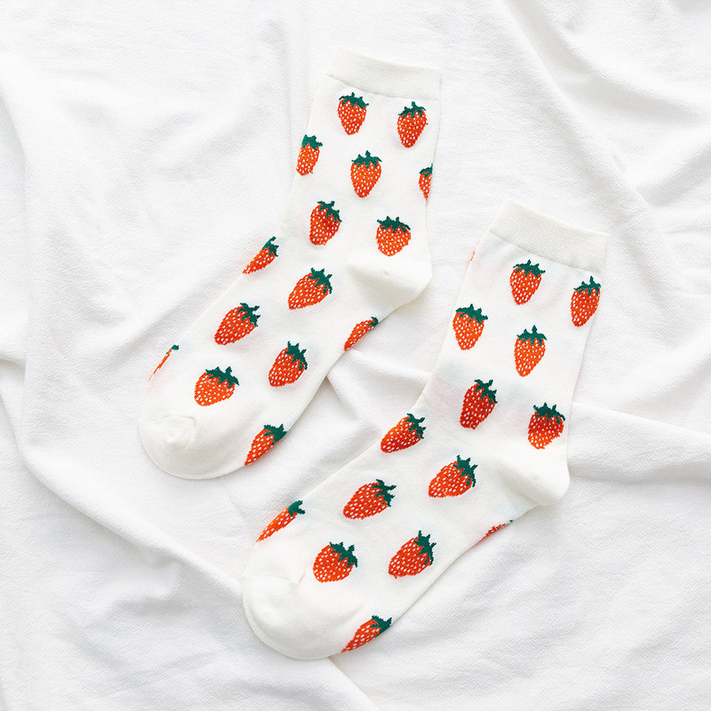 Anna-Kaci Women's Colorful Fruit Low Cut Socks Non Slip Cotton for Casual Stability and Comfort 2 Pairs - One Size Fits Most