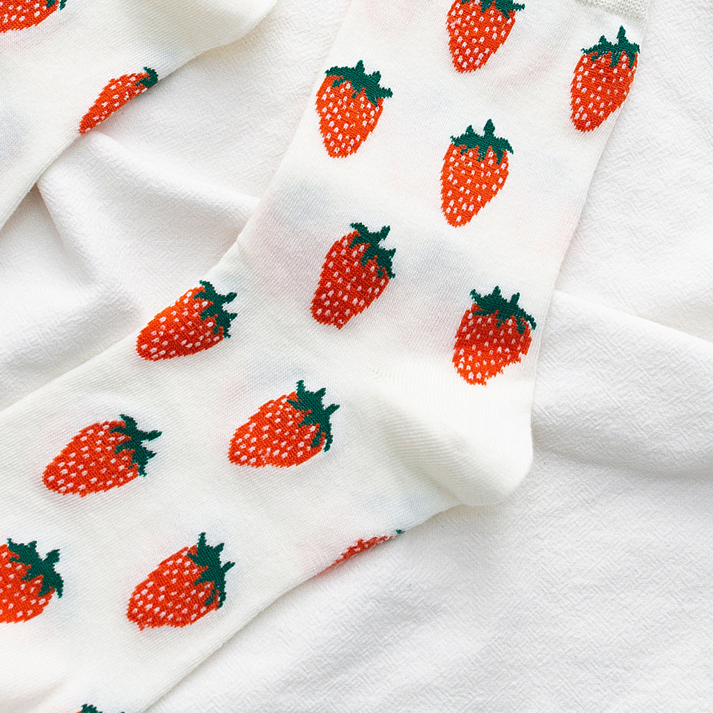 Anna-Kaci Women's Colorful Fruit Low Cut Socks Non Slip Cotton for Casual Stability and Comfort 2 Pairs - One Size Fits Most
