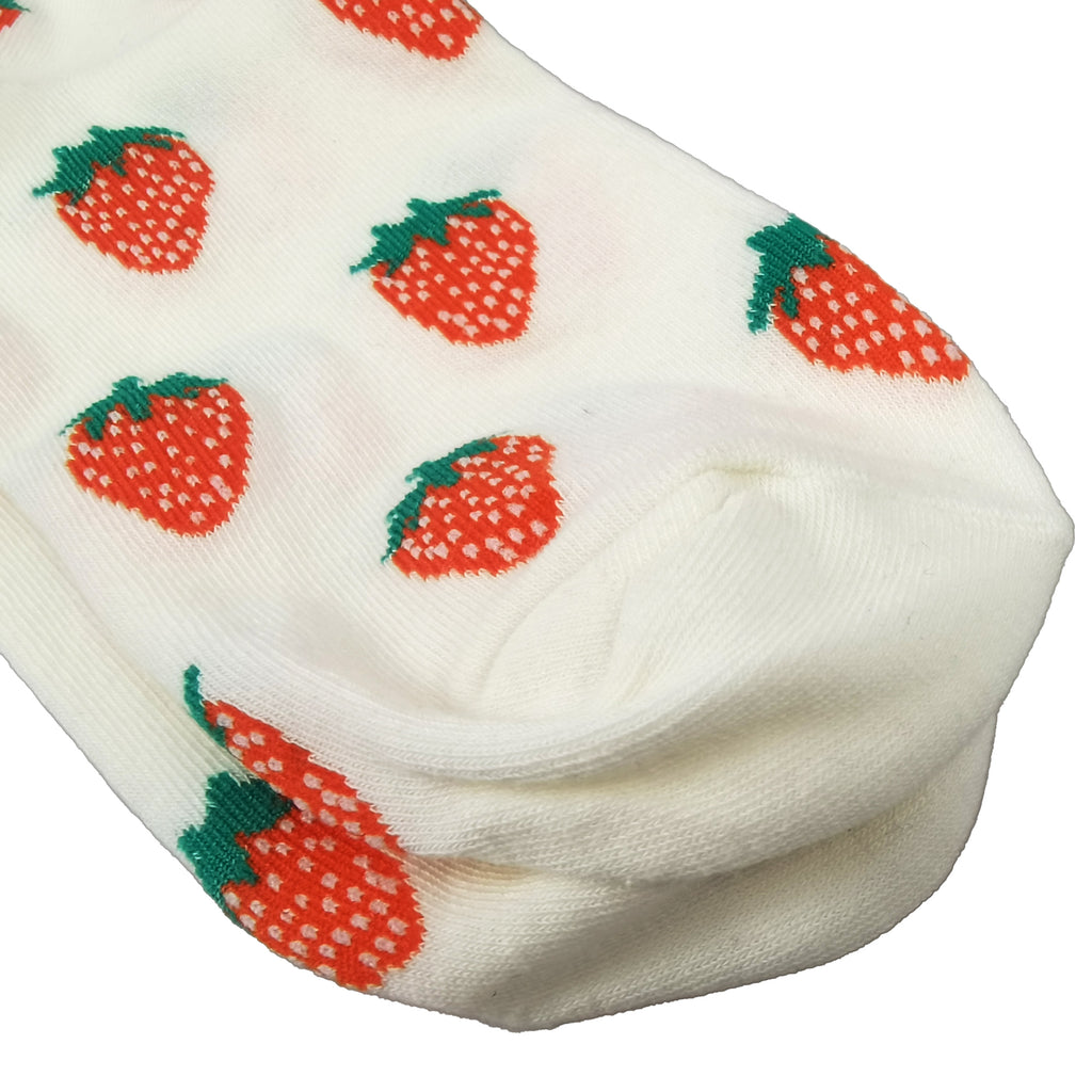Anna-Kaci Women's Colorful Fruit Low Cut Socks Non Slip Cotton for Casual Stability and Comfort 2 Pairs - One Size Fits Most