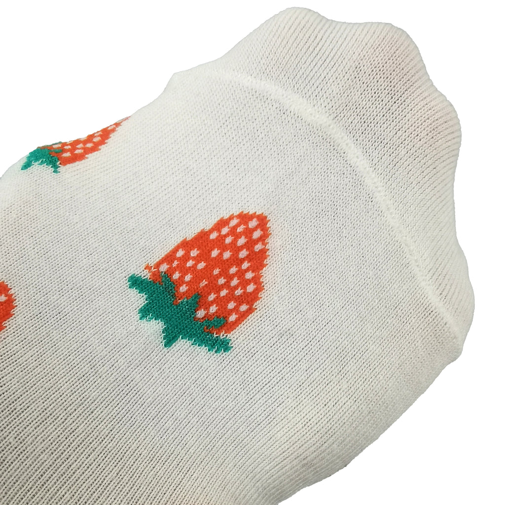 Anna-Kaci Women's Colorful Fruit Low Cut Socks Non Slip Cotton for Casual Stability and Comfort 2 Pairs - One Size Fits Most