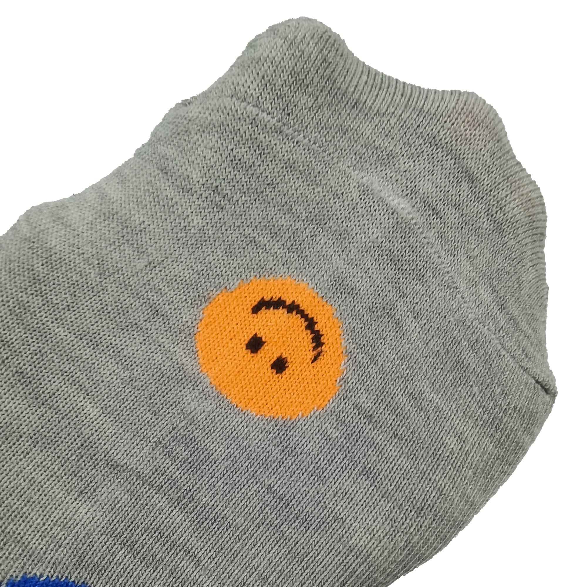 Anna-Kaci Women's Smile Face Low Cut Socks Non Slip Cotton for Casual Stability and Comfort 2 Pairs - One Size Fits Most