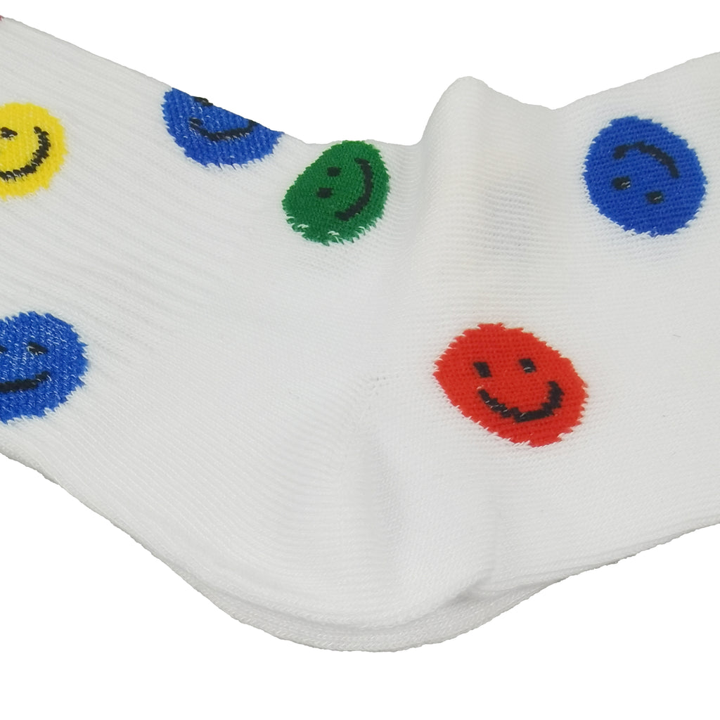 Anna-Kaci Women's Smile Face Low Cut Socks Non Slip Cotton for Casual Stability and Comfort 2 Pairs - One Size Fits Most