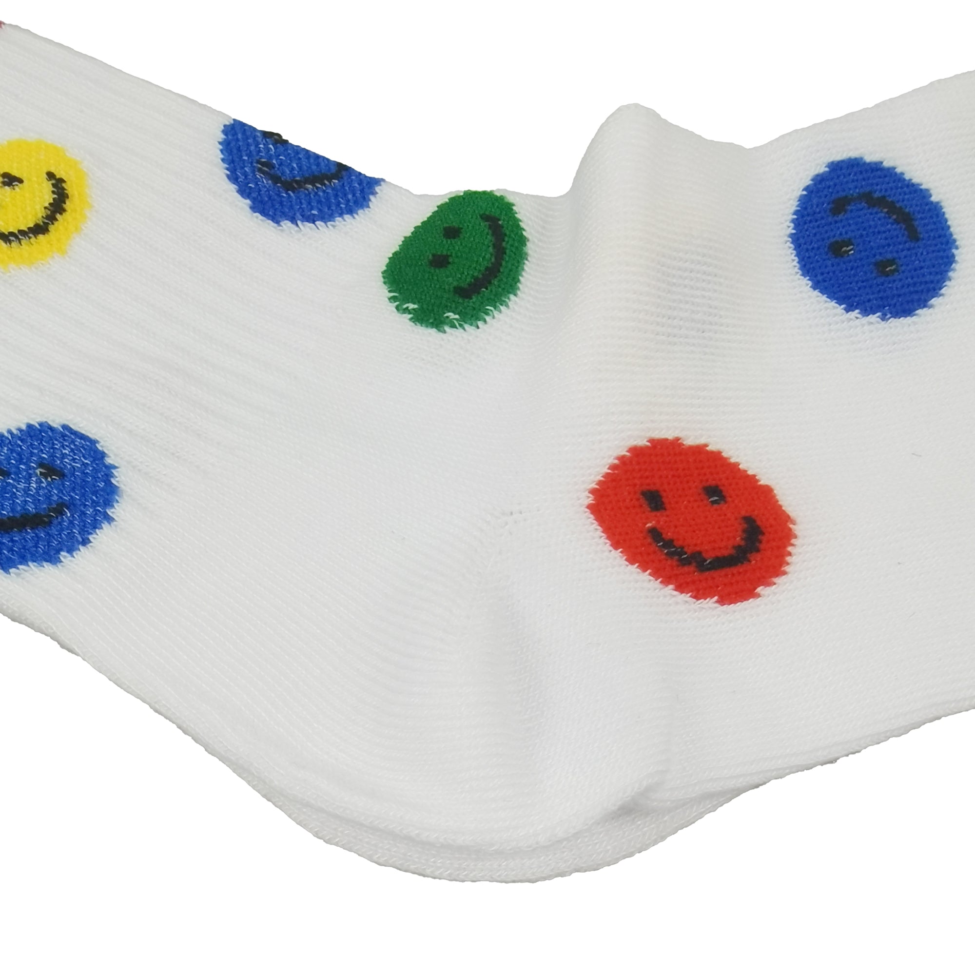 Anna-Kaci Women's Smile Face Low Cut Socks Non Slip Cotton for Casual Stability and Comfort 2 Pairs - One Size Fits Most