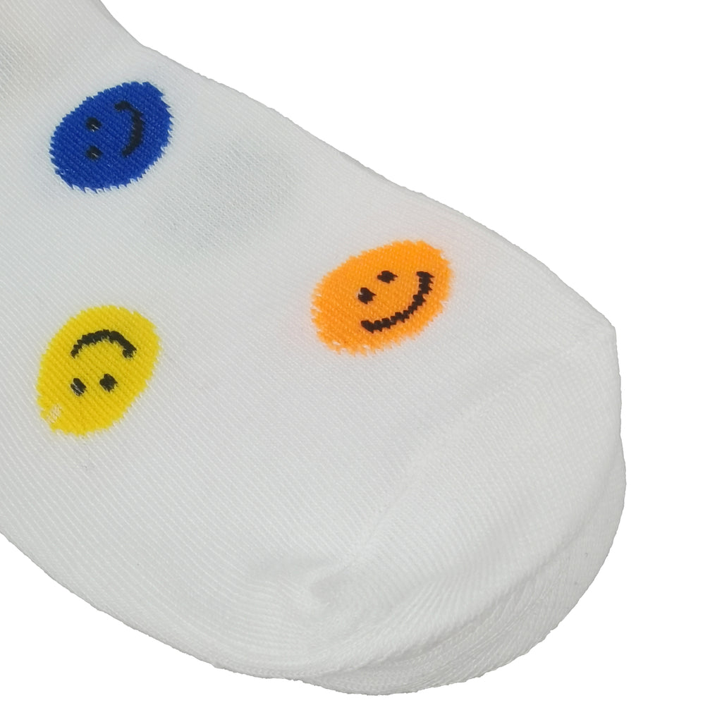 Anna-Kaci Women's Smile Face Low Cut Socks Non Slip Cotton for Casual Stability and Comfort 2 Pairs - One Size Fits Most