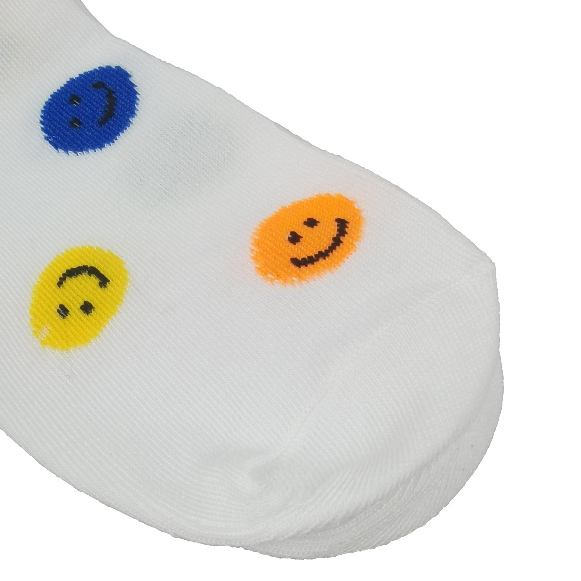 Anna-Kaci Women's Smile Face Low Cut Socks Non Slip Cotton for Casual Stability and Comfort 2 Pairs - One Size Fits Most