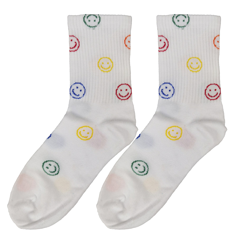 Anna-Kaci Women's Smile Face Low Cut Socks Non Slip Cotton for Casual Stability and Comfort 2 Pairs - One Size Fits Most