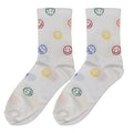 Anna-Kaci Women's Smile Face Low Cut Socks Non Slip Cotton for Casual Stability and Comfort 2 Pairs - One Size Fits Most