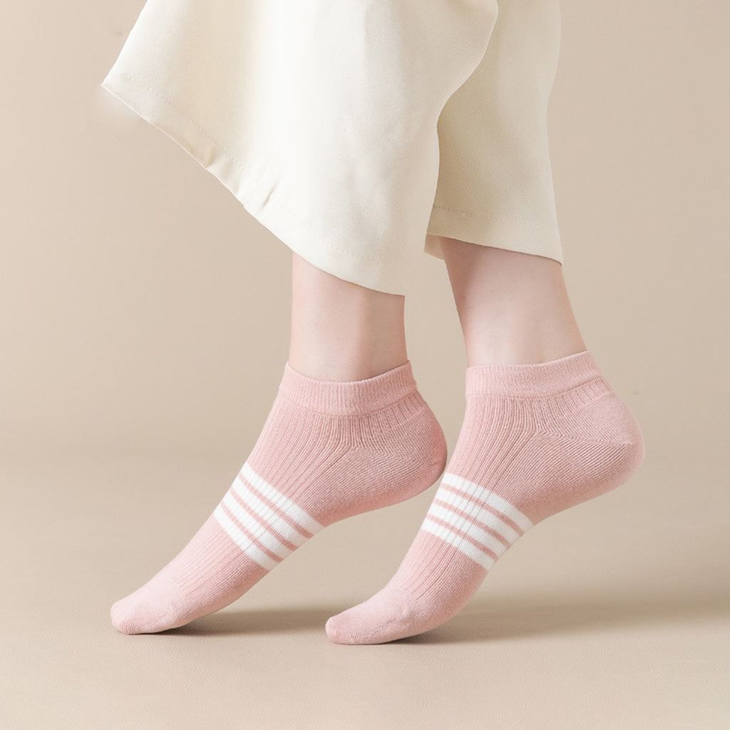 Anna-Kaci Women's Ankle Socks Wicking Non Slip Cotton for Casual Stability and Comfort 2 Pairs - One Size Fits Most