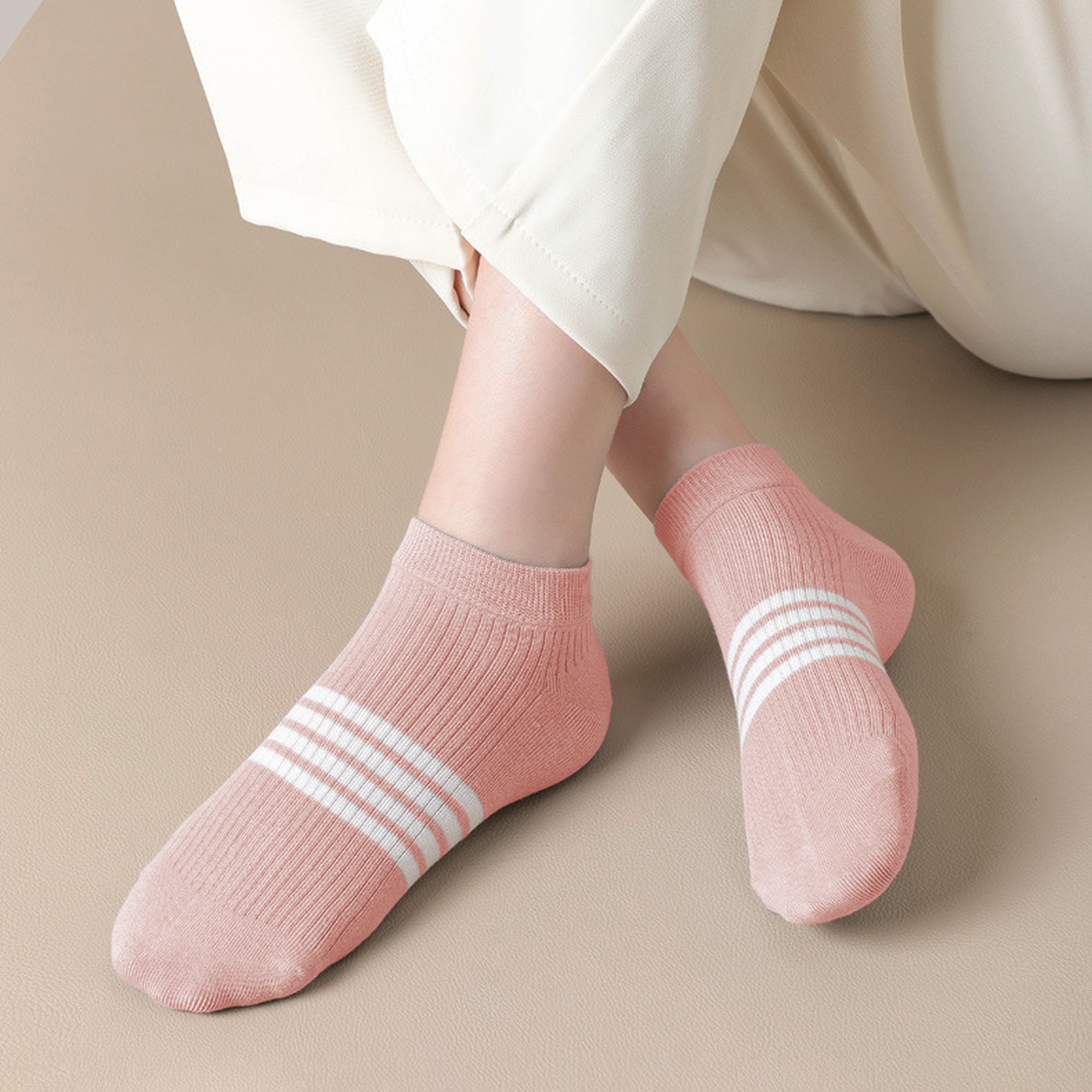 Anna-Kaci Women's Ankle Socks Wicking Non Slip Cotton for Casual Stability and Comfort 2 Pairs - One Size Fits Most