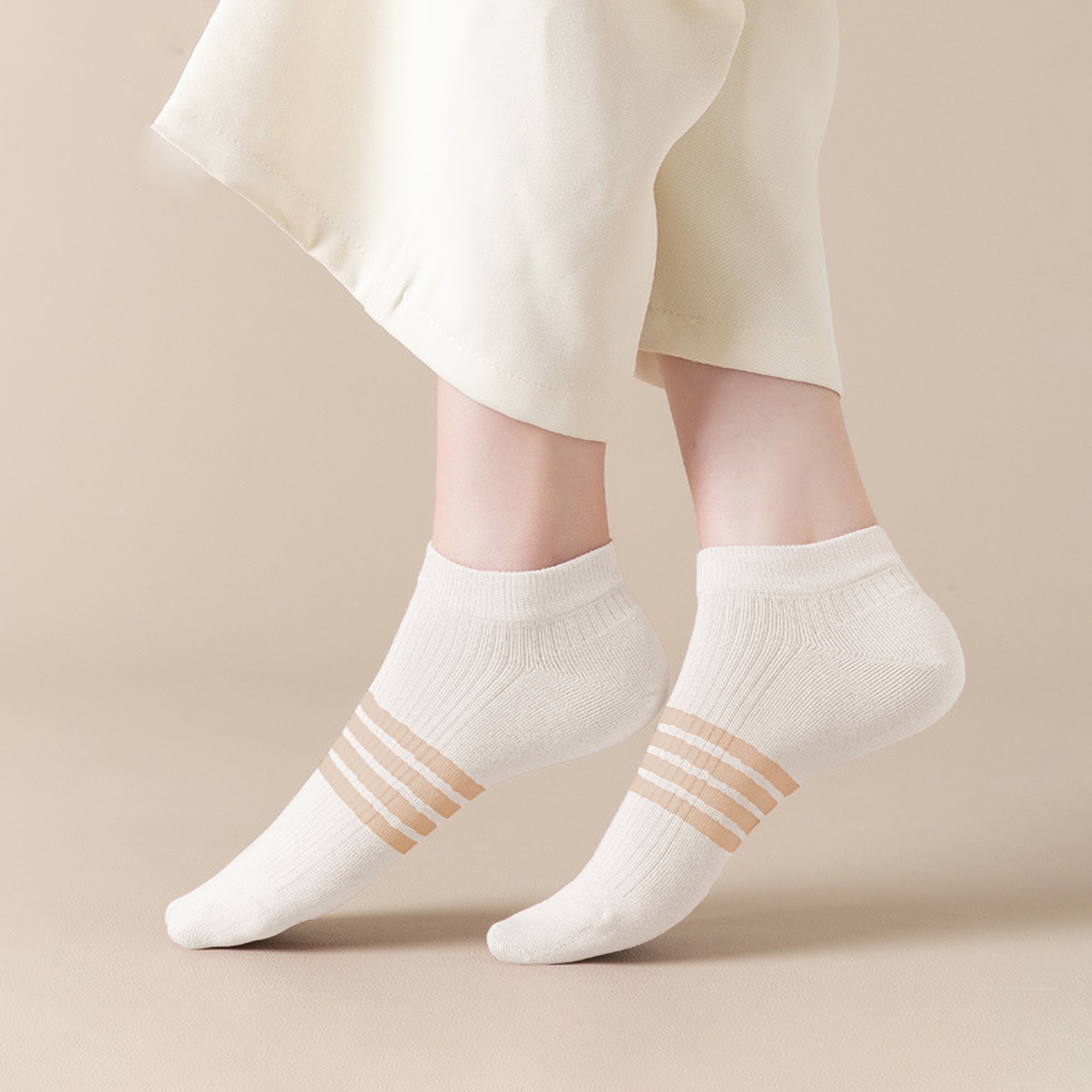 Anna-Kaci Women's Ankle Socks Wicking Non Slip Cotton for Casual Stability and Comfort 2 Pairs - One Size Fits Most