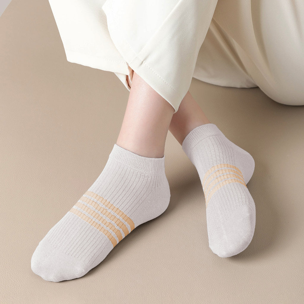 Anna-Kaci Women's Ankle Socks Wicking Non Slip Cotton for Casual Stability and Comfort 2 Pairs - One Size Fits Most