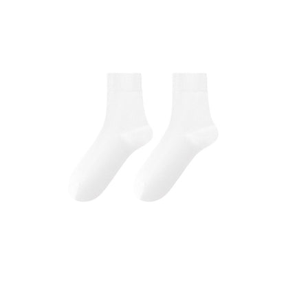 Anna-Kaci Women's Solid Crew Socks 2-Pack Soft Stretch Knit Comfortable Lightweight Everyday Fit