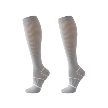 Anna-Kaci Women's Knee High Compression Socks with Arch Support and Stretch Fit for Running and Recovery 2-Pack