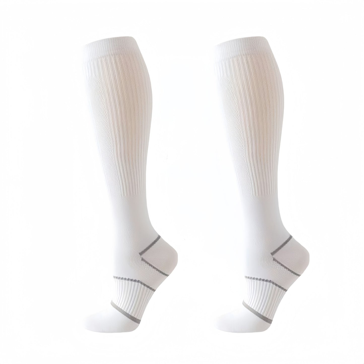 Anna-Kaci Women's Knee High Compression Socks with Arch Support and Stretch Fit for Running and Recovery 2-Pack