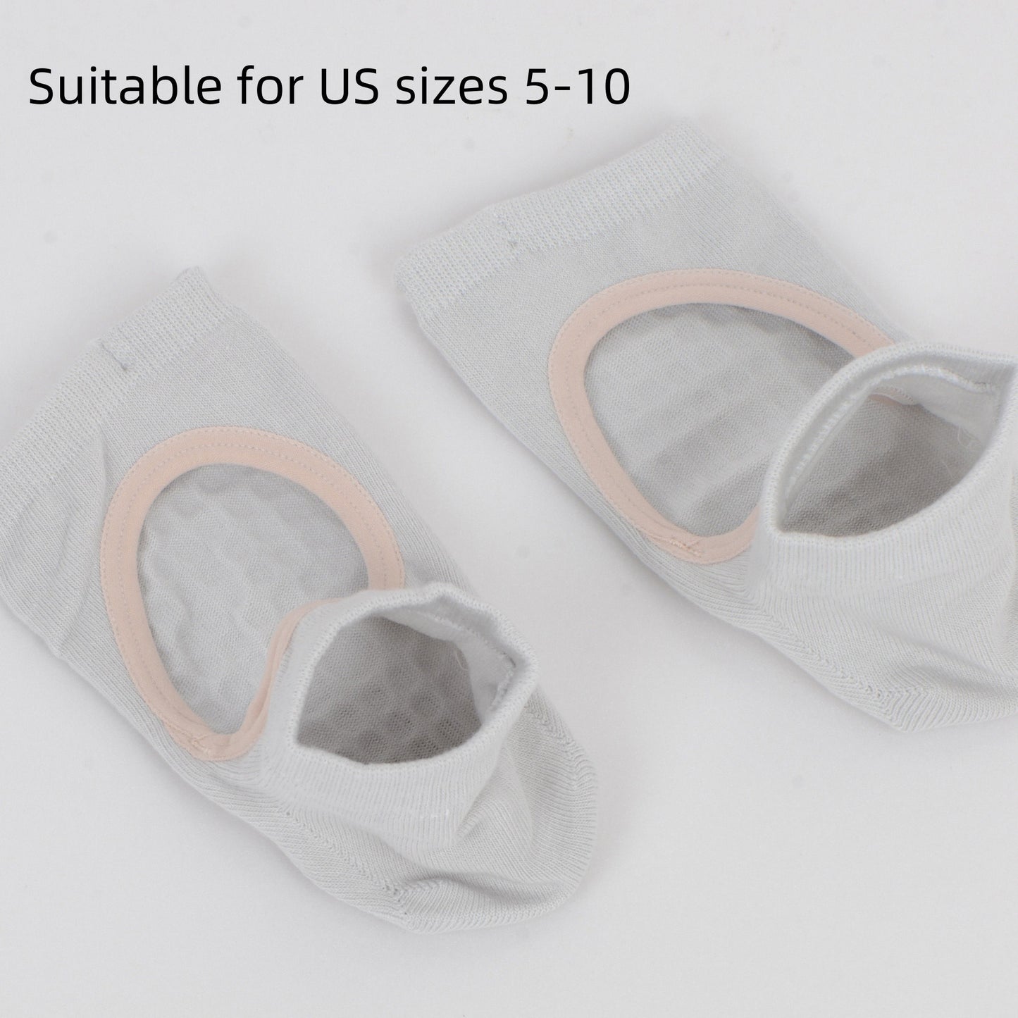 Anna-Kaci Women's Open Toe Yoga Socks with Anti-Slip Grip Sole Breathable Fabric for Barre and Pilates 2-Pack