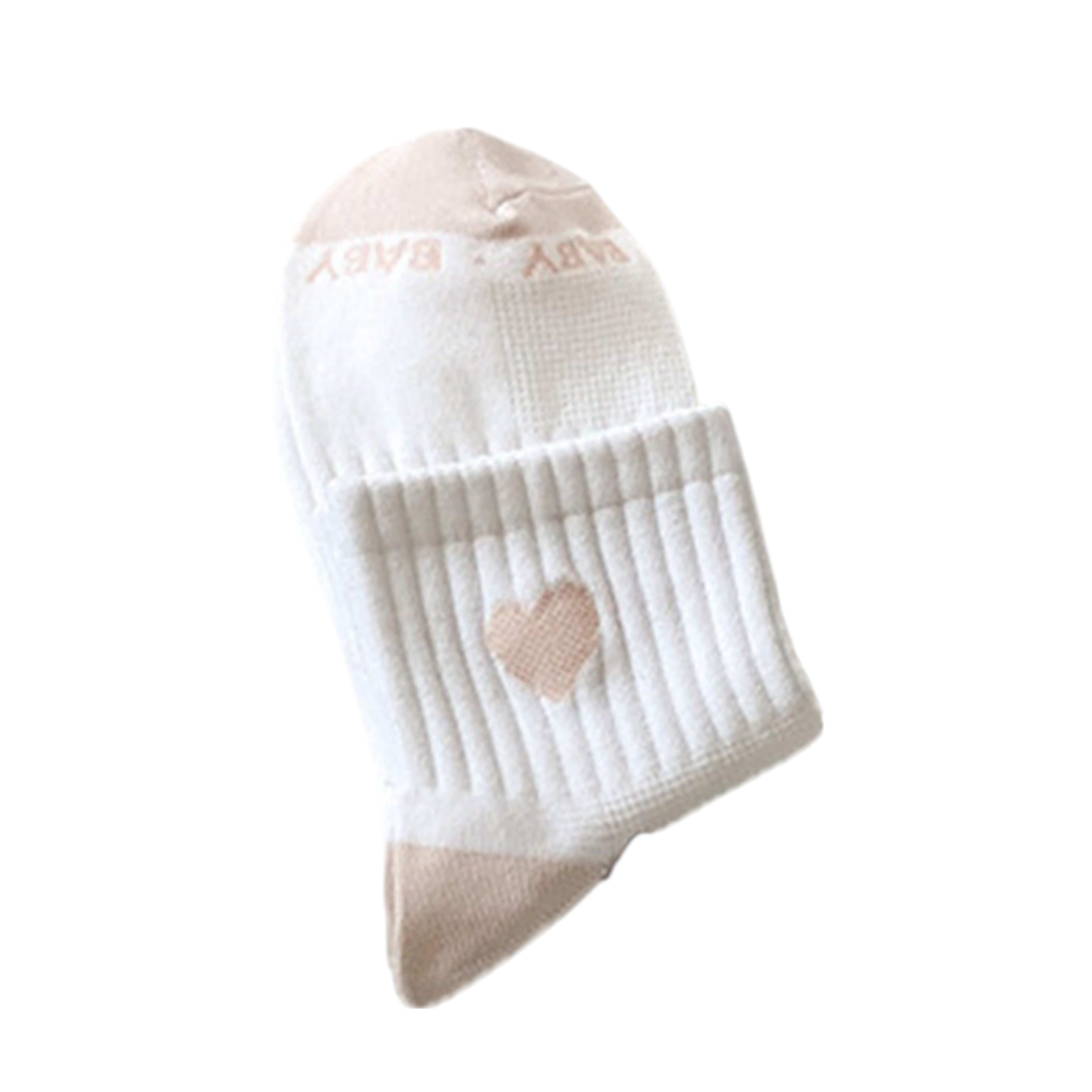 Anna-Kaci Women's Ribbed Ankle Socks with Contrast Toe and Heart Detail for Everyday Casual Wear
