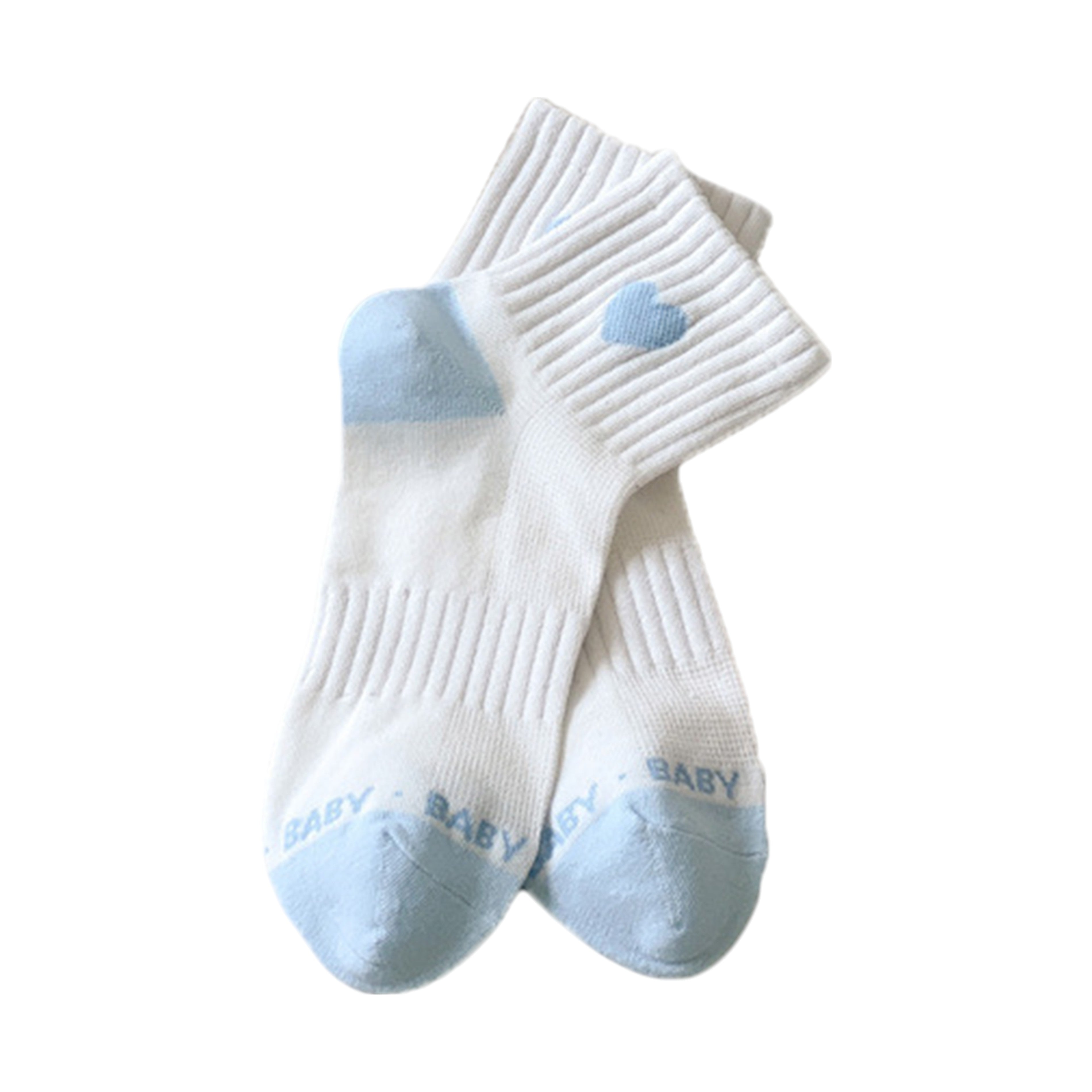 Anna-Kaci Women's Ribbed Ankle Socks with Contrast Toe and Heart Detail for Everyday Casual Wear