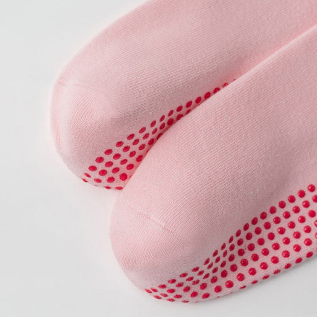 Anna-Kaci Women's 2-Pack Non-Slip Grip Socks with Bow Embroidery and Anti-Skid Dot Soles