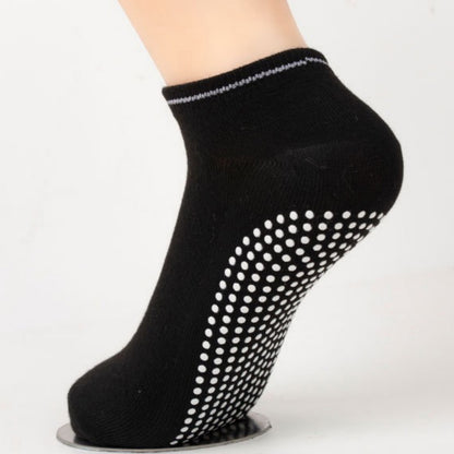 Anna-Kaci Women's 5-Pack Ankle Grip Socks with Non-Slip Soles for Everyday Indoor Comfort