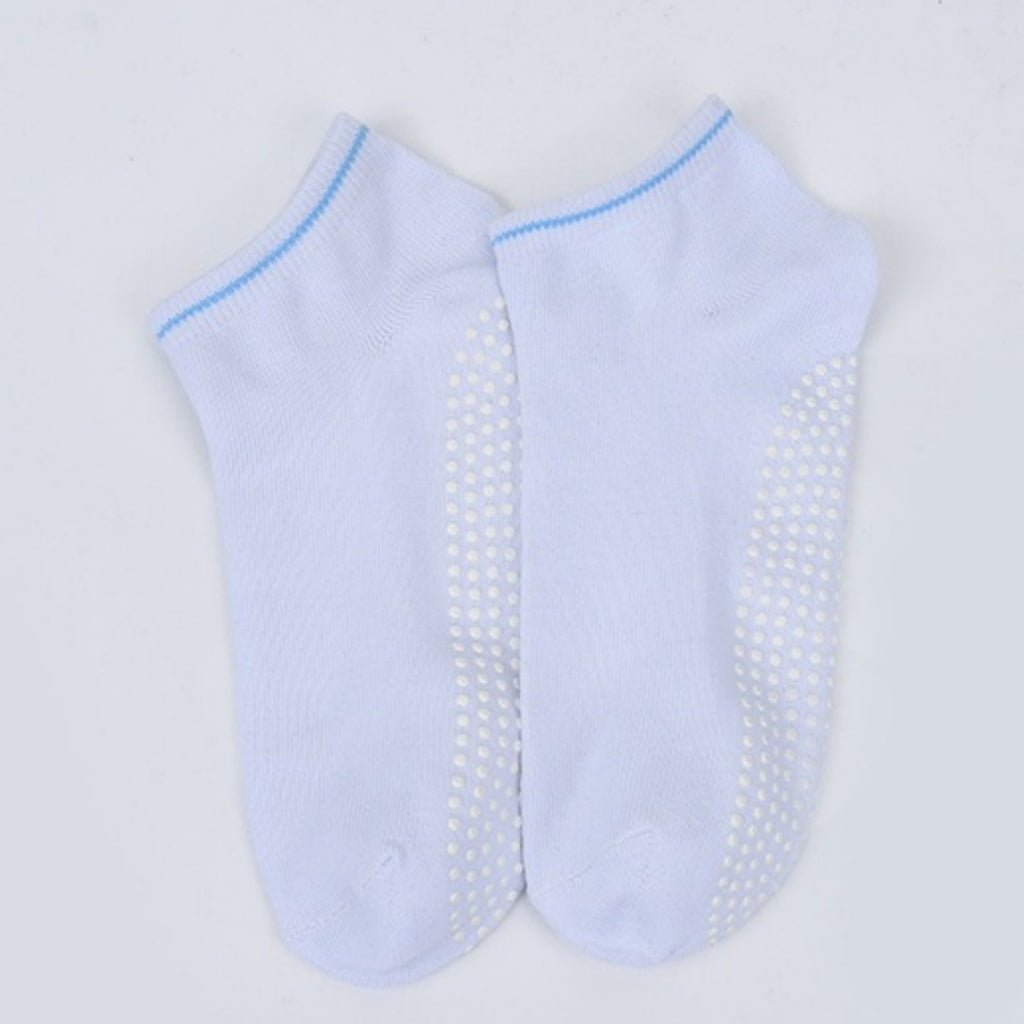 Anna-Kaci Women's 5-Pack Ankle Grip Socks with Non-Slip Soles for Everyday Indoor Comfort