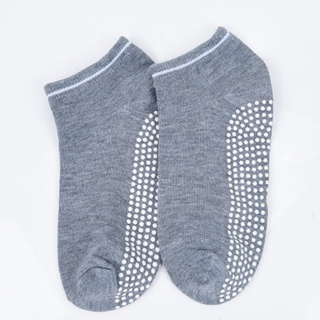 Anna-Kaci Women's 5-Pack Ankle Grip Socks with Non-Slip Soles for Everyday Indoor Comfort