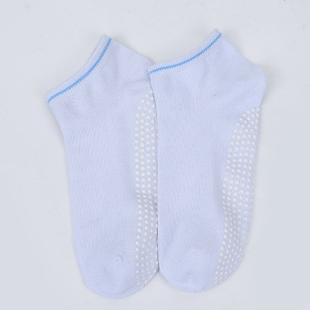 Anna-Kaci Women's 5-Pack Ankle Grip Socks with Non-Slip Soles for Everyday Indoor Comfort