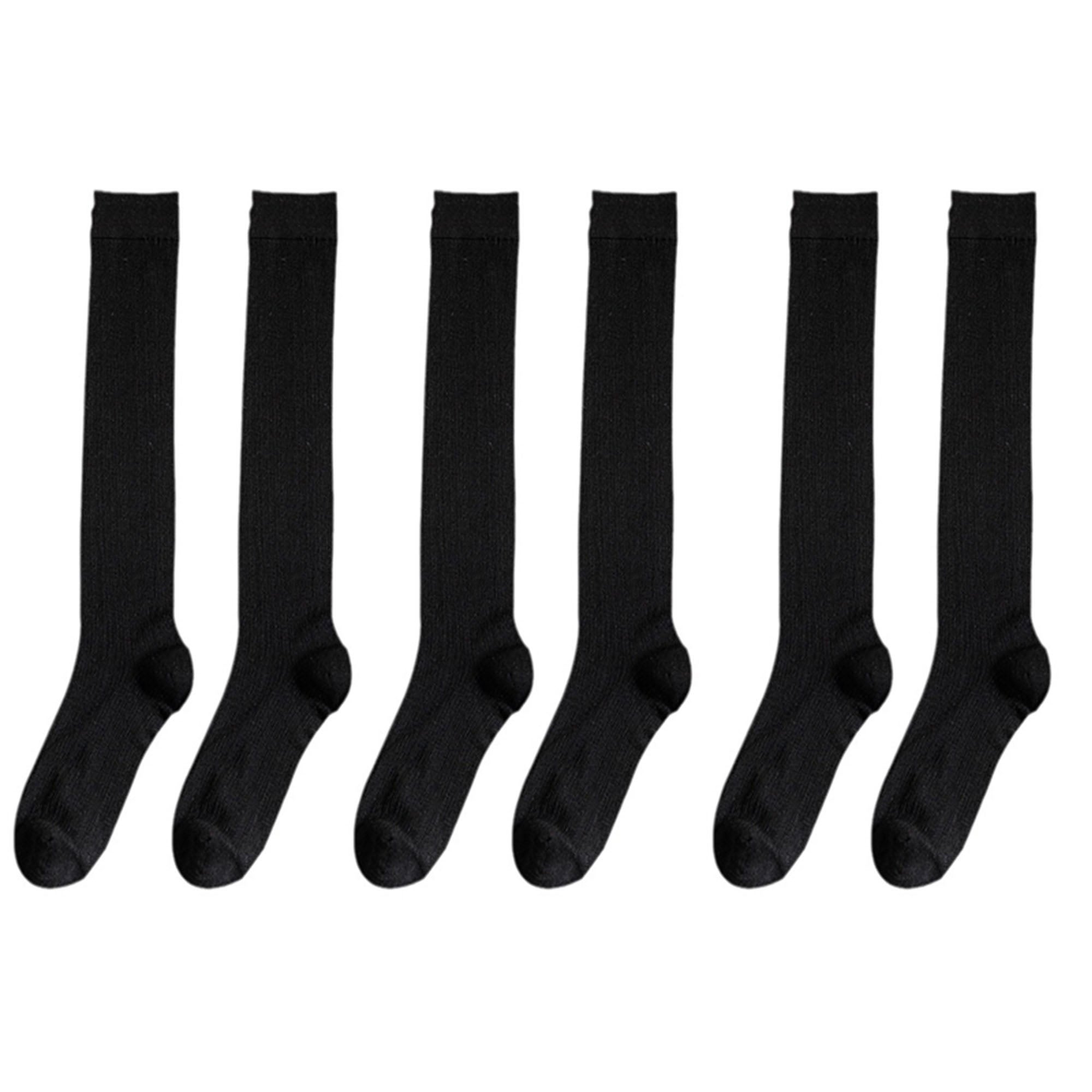 Anna-Kaci Women's 3-Pack Knee-High Ribbed Socks with Soft Stretch Knit Fabric and Lightweight Everyday Comfort
