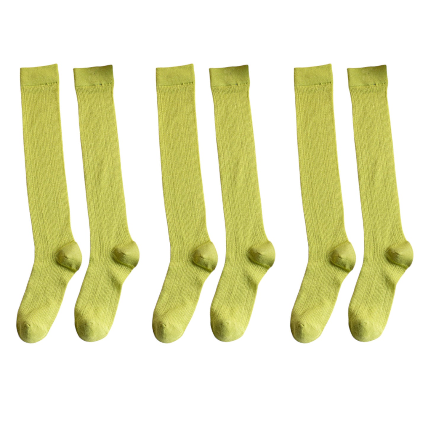 Anna-Kaci Women's 3-Pack Knee-High Ribbed Socks with Soft Stretch Knit Fabric and Lightweight Everyday Comfort