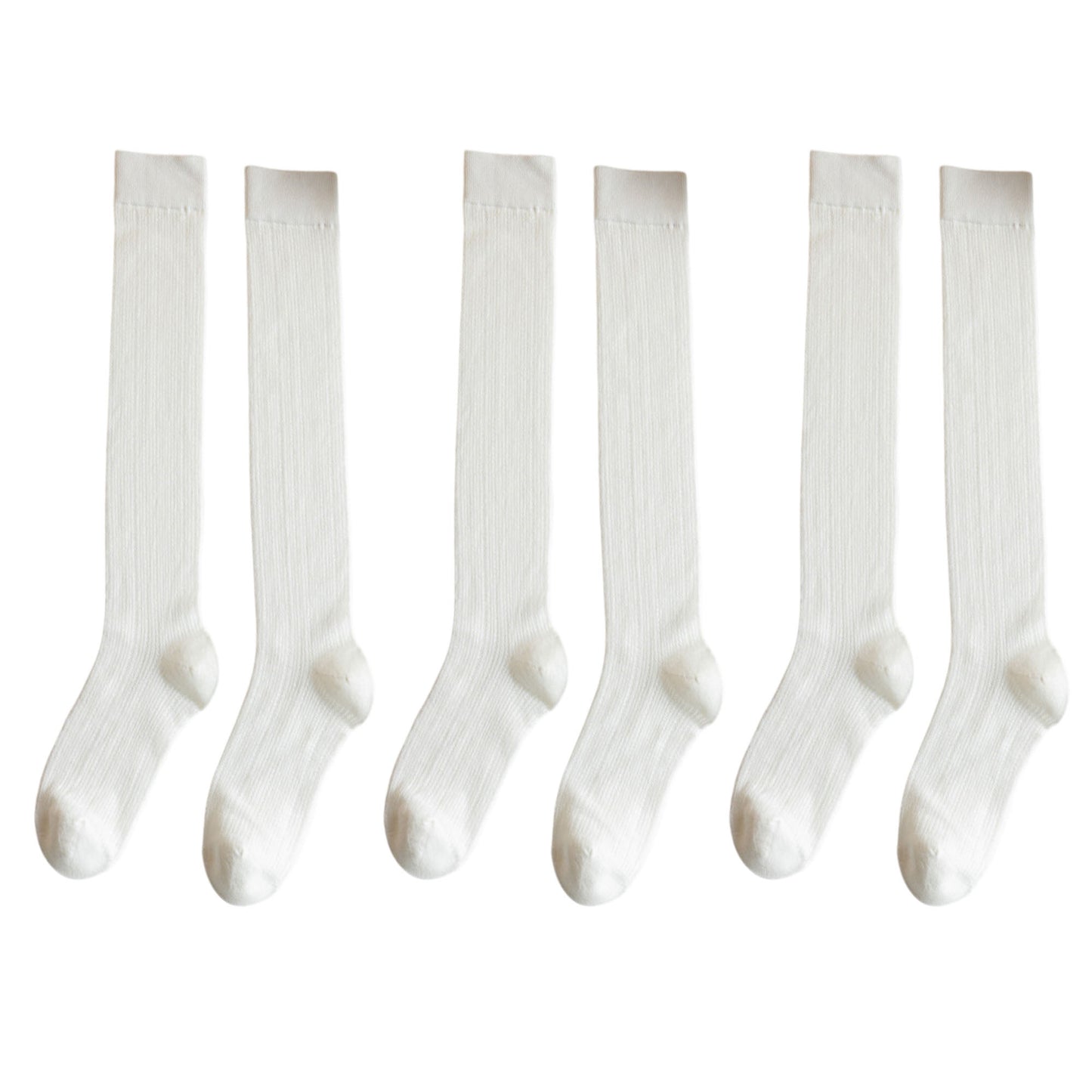 Anna-Kaci Women's 3-Pack Knee-High Ribbed Socks with Soft Stretch Knit Fabric and Lightweight Everyday Comfort