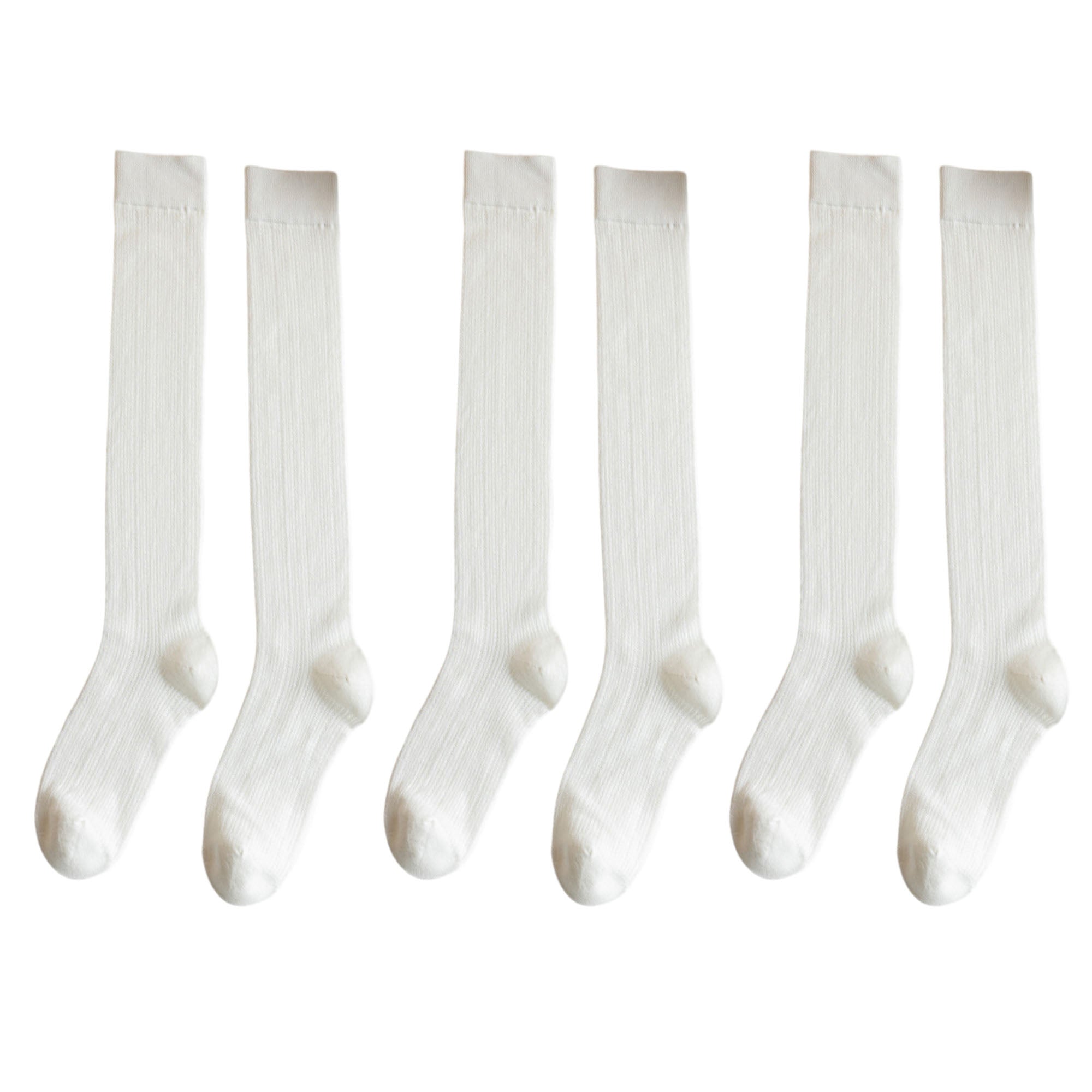 Anna-Kaci Women's 3-Pack Knee-High Ribbed Socks with Soft Stretch Knit Fabric and Lightweight Everyday Comfort