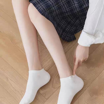 Anna-Kaci Women's 5 Pairs Women's Ankle Socks Soft Cotton Stretch Fabric with Cute Cartoon Animal Tags Comfortable Everyday Low-Cut Design