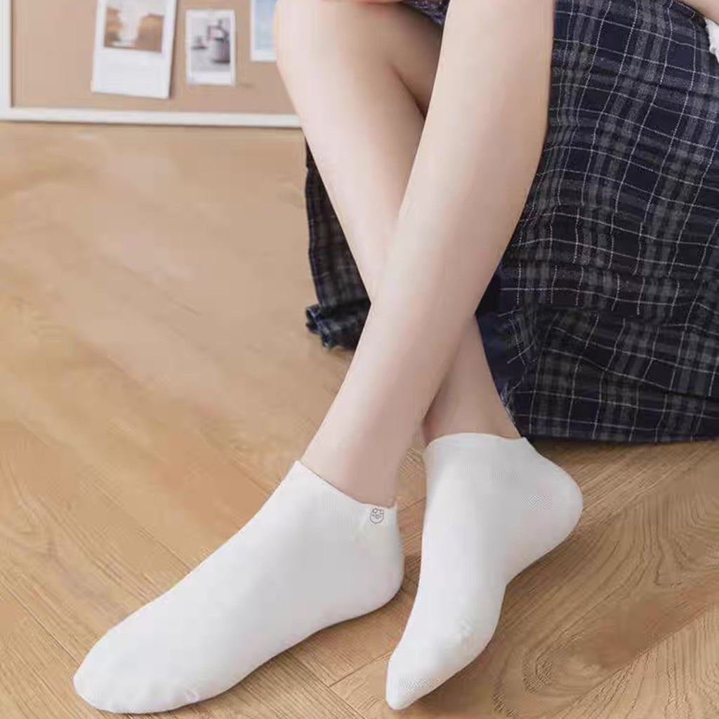 Anna-Kaci Women's 5 Pairs Women's Ankle Socks Soft Cotton Stretch Fabric with Cute Cartoon Animal Tags Comfortable Everyday Low-Cut Design
