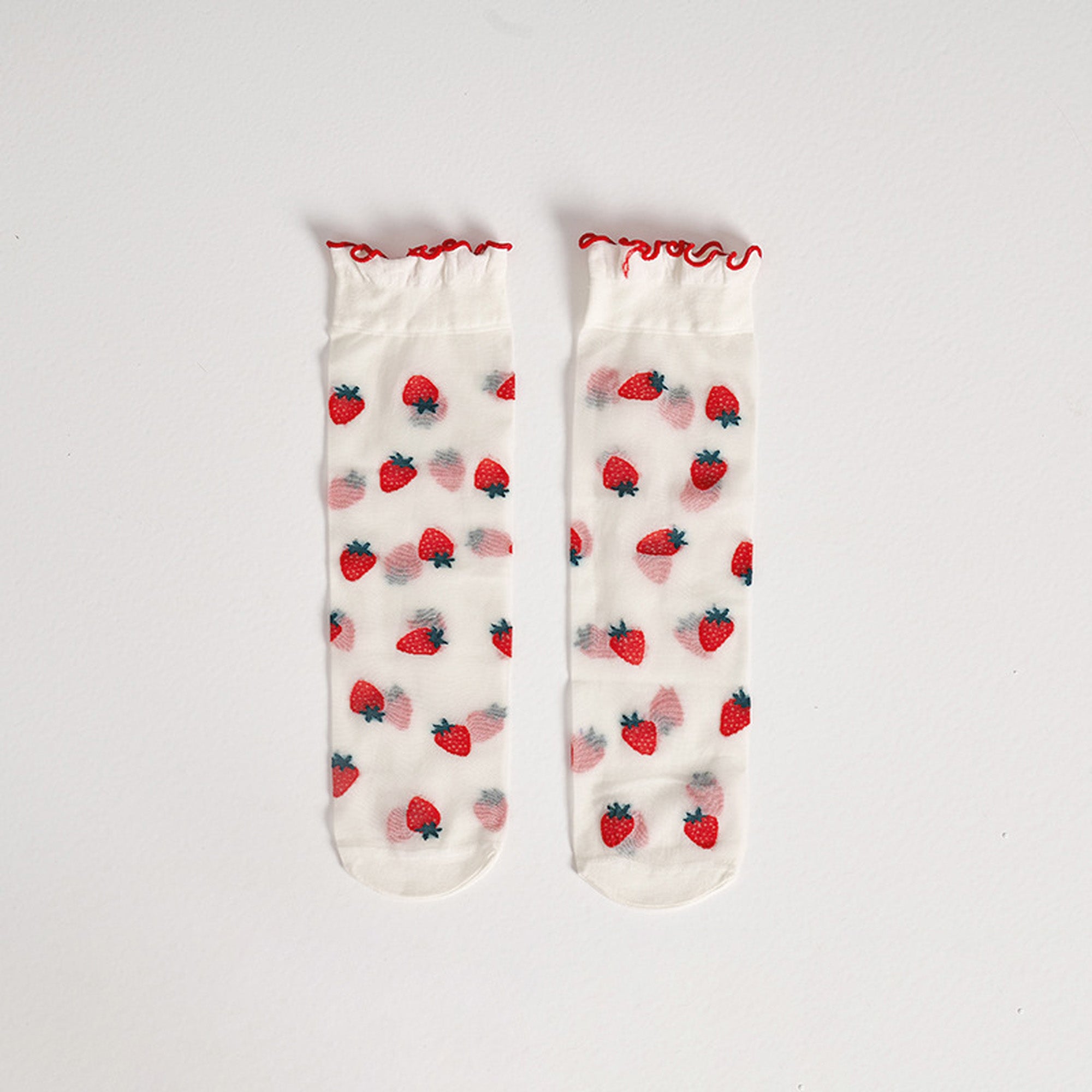 Anna-Kaci Women's Sheer Floral Patterned Ankle Socks with Ruffle Cuff 6pk