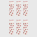 Anna-Kaci Women's Sheer Floral Patterned Ankle Socks with Ruffle Cuff 6pk