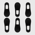Anna-Kaci Women's Invisible Non-Slip No-Show Socks 6pk