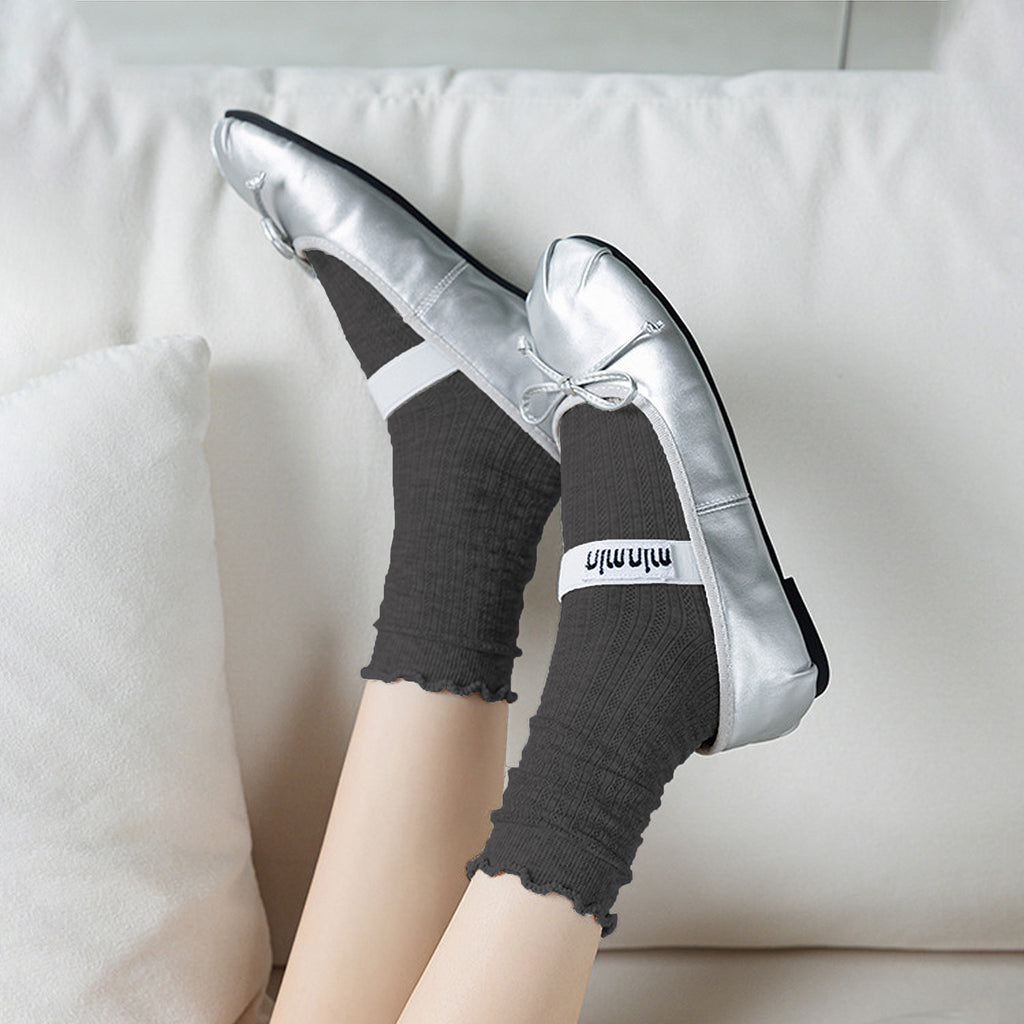 Anna-Kaci Sheer Ruffle-Trimmed Ankle Socks 6pk