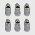 Anna-Kaci Women's 6pk Cute Bear Embroidered No-Show Socks
