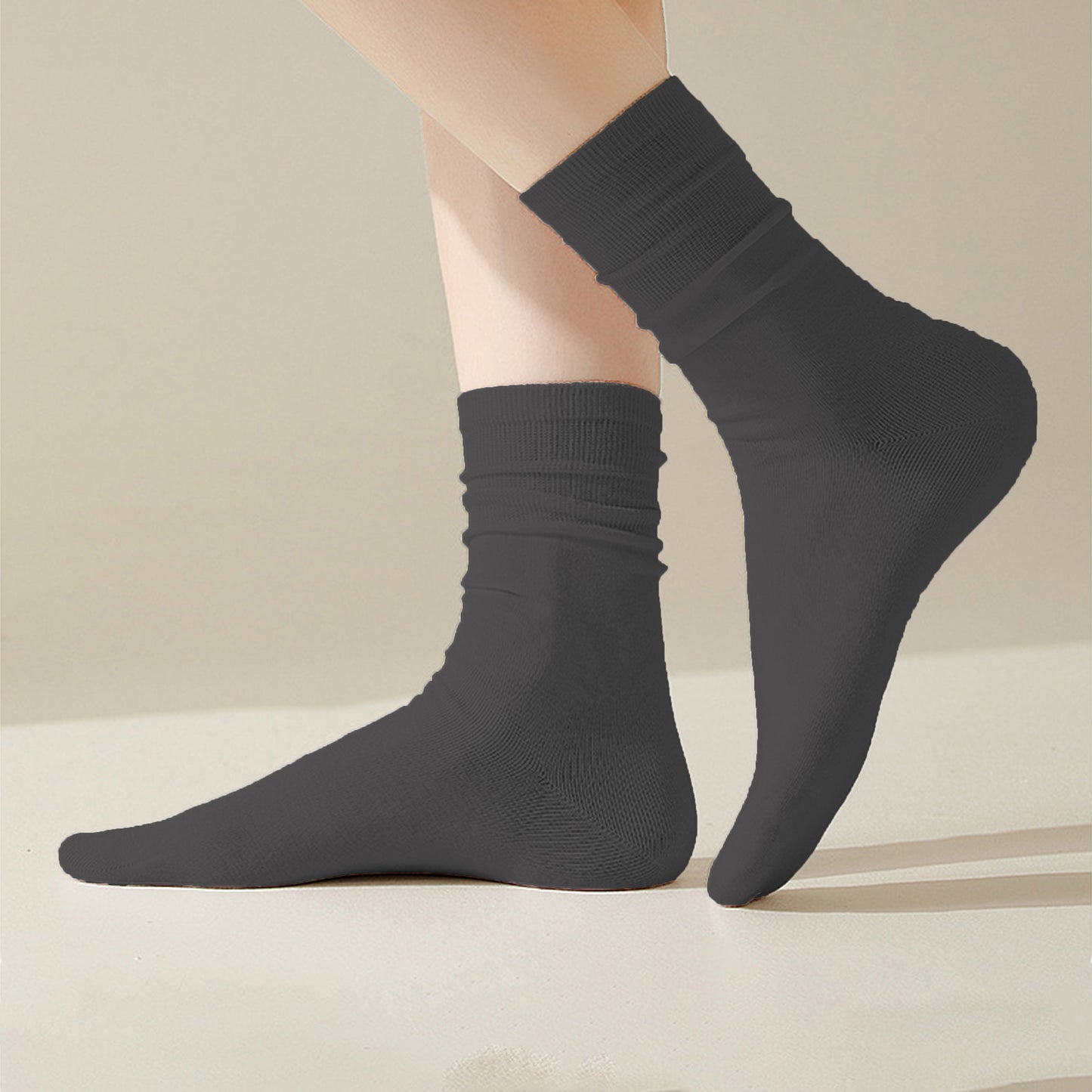 Anna-Kaci Women's Soft White Slouchy Ankle Socks 6pk