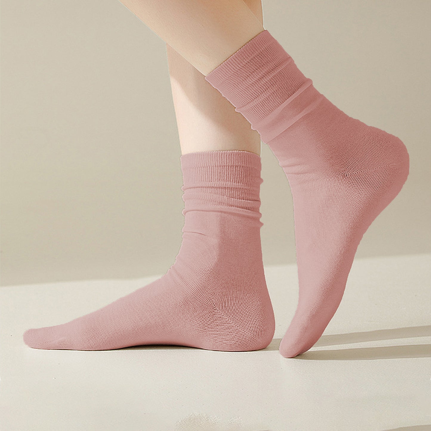 Anna-Kaci Women's Soft White Slouchy Ankle Socks 6pk