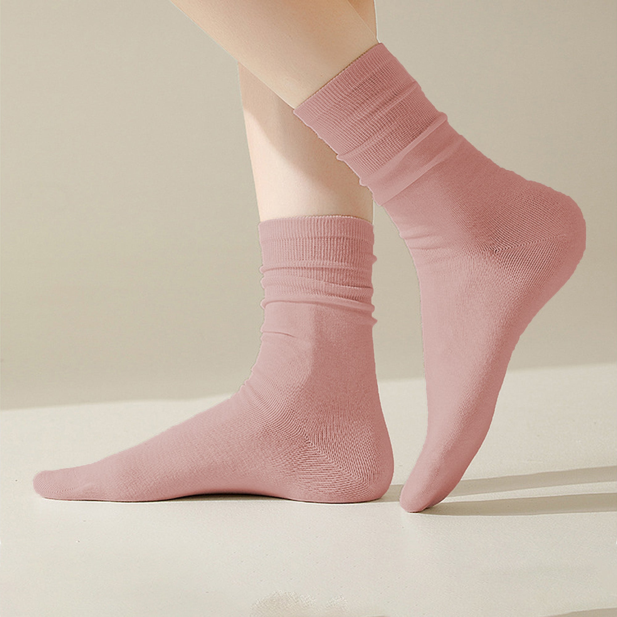 Anna-Kaci Women's Soft White Slouchy Ankle Socks 6pk