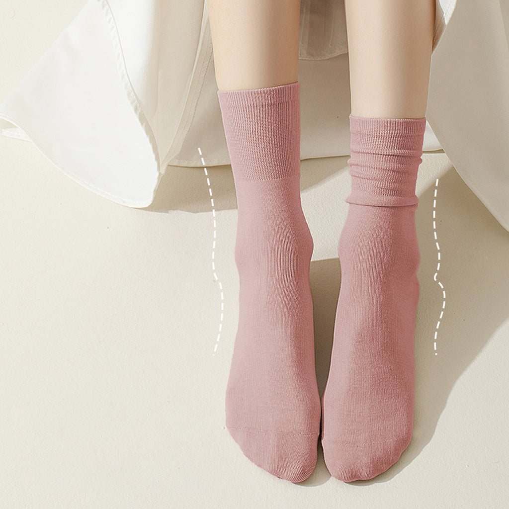 Anna-Kaci Women's Soft White Slouchy Ankle Socks 6pk