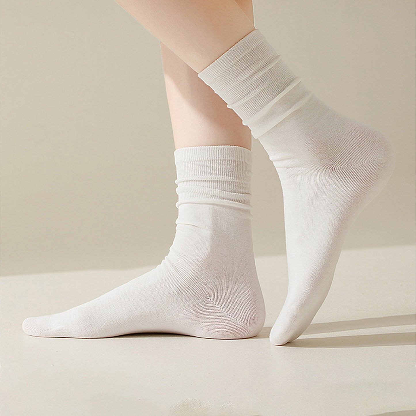 Anna-Kaci Women's Soft White Slouchy Ankle Socks 6pk