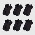 Anna-Kaci Cute Bear-Embroidered Striped Ankle Socks 6Pk